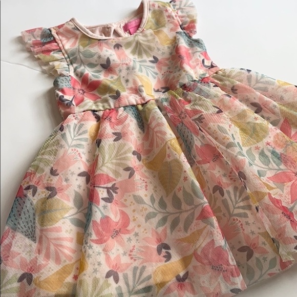 Isaac Mizrahi New York Floral Tulle Fully Lined Infant Summer Dress - Picture 2 of 8